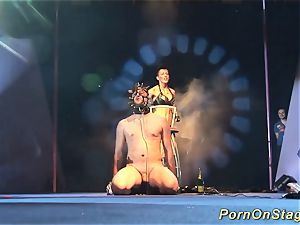 extreme fetish pornography on public stage